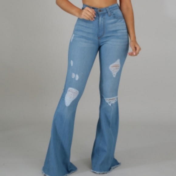 GJG DENIM Pants - SKYLAR DENIM JEAN IN LIGHT BLUE🛍